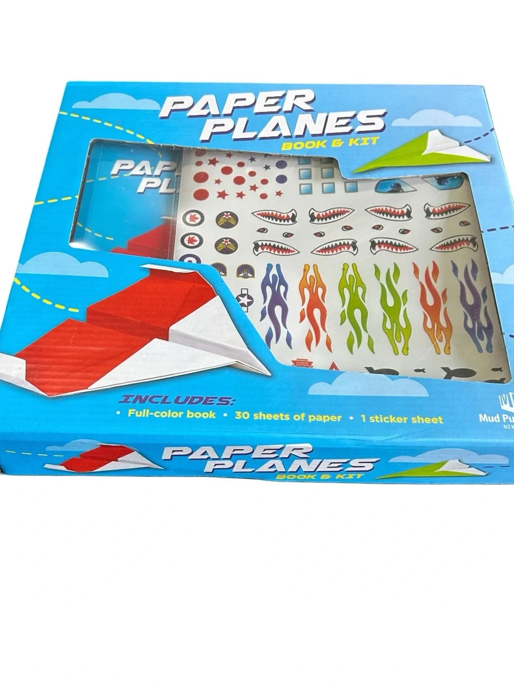 Mud Puddle Inc. Paper Planes Book & Kit Ages 8+ Create & Decorate Airplanes New